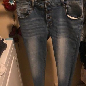 COPY - EUC light skinny button up ankle jeans, si…